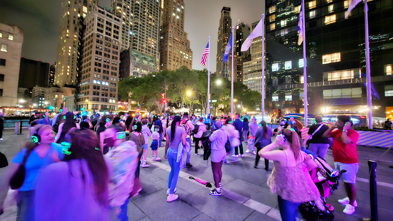 outdoor dance party